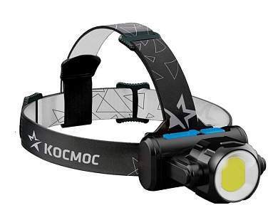 Космос фонарь налобный KOCH5WLi-On (лит.акк.3,7V1,2Ah) 1светодиодн. XPE 3W+COB 5W,240lm+300lm з/у micro USB (арт. 793496)