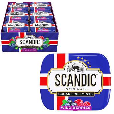 Драже освежающие SCANDIC без сахара со вкусом "Лесные ягоды", 14 г, 4603738769230 (арт. 624911)