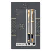 Набор Parker "IM Brushed Metal GT": ручка шариковая, 1,0мм и ручка-роллер, 1,0мм, подарочная упаковка (арт. 288614)