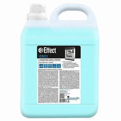 Средство для стирки жидкое универсальное 5 кг, EFFECT "Omega 501", для цветных тканей, 10734 (арт. 604219)