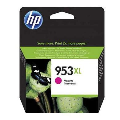 Картридж струйный HP (F6U17AE) Officejet Pro 8710/8210, №953XL пурпурный увеличенный ресурс 1600 стр., оригинальный (арт. 362292)