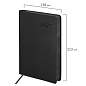 Ежедневник датированный 2027, А5, 138x213 мм, BRAUBERG "Stylish", под кожу, гибкий, черный, 117978 (арт. 117978)