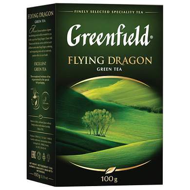 Чай GREENFIELD "Flying Dragon", зеленый, листовой, 100 г, 0357 (арт. 620225)
