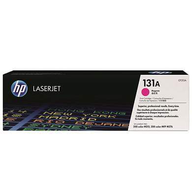 Картридж лазерный HP (CF213A) CLJ Pro 200 M276n/M276nw, №131A, пурпурный, оригинальный, ресурс 1800 страниц (арт. 361093)