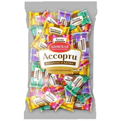 Конфеты глазированные АЗОВСКАЯ "Козинак и халва" 1000 г (арт. 624592)