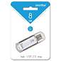 Память Smart Buy "V-Cut" 8GB, USB 2.0 Flash Drive, серебристый (металл. корпус ) (арт. 193343)
