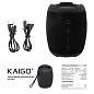 Колонка портативная влагозащищенная KAIGO (КАЙГО) BT10T, 10 Вт, Bluetooth, USB, Micro SD, AUX, RGB, TWS, IPX7, черная, 514224 (арт. 514224)
