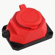 AY-KA (АЙКА) колодка ОУ двойная 1 гн. каучук 2P+PE 1x16A 220-240V IP44 красная (арт. 821231)