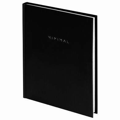 Блокнот МАЛЫЙ ФОРМАТ 110х147 мм, А6, 80 л., твердый, клетка, BRAUBERG "Minimal", черный, 116444 (арт. 116444)