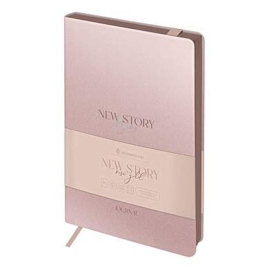 Ежедневник недатированный, А5, 136л., кожзам, Greenwich Line "New Story. Rose gold", тон. блок (арт. 342847)