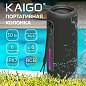 Колонка портативная влагозащищенная KAIGO (КАЙГО) BT30T, 30 Вт, Bluetooth, USB, Micro SD, AUX, RGB, TWS, IPX7, черная, 514226 (арт. 514226)