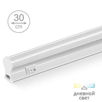 Wolta светильник светодиодн. линейный IP20 6W(420lm) 4000K 4K 305x32x23 с выкл.,кон-р жест,гибк,шнур WT5S6W30 (арт. 696582)