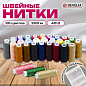 Нитки швейные 40/2, 200 м, полиэстер, НАБОР 30 цветов, в ПОДАРОК набор игл, DEVELIA (Девелиа), 609626 (арт. 609626)