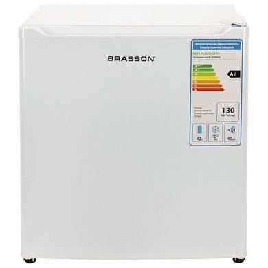 Холодильник компактный BRASSON (БРАССОН) RF-50White, однокамерный, общий объем 47 л, морозильная камера 5л, 49,6x45,4x44,5 см, белый, 458497 (арт. 458497)