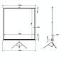 Экран проекционный на треноге (180х180 см), матовый, 1:1, BRAUBERG "TRIPOD", 236730 (арт. 236730)