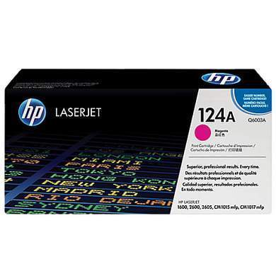 Картридж лазерный HP (Q6003A) ColorLaserJet CM1015/2600 и др, №124A, пурпурный, оригинальный, 2000 страниц (арт. 360588)