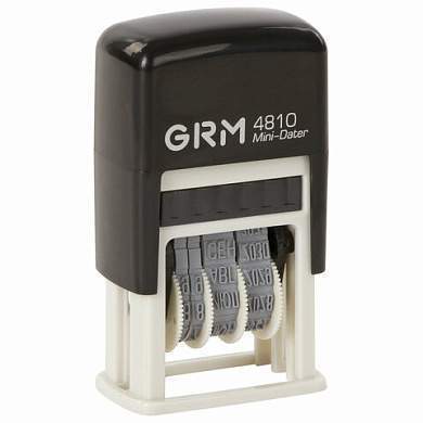 Датер-мини месяц буквами, оттиск 20х3,8 мм синий, GRM 4810, 124131000 (арт. 237744)