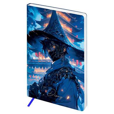 Ежедневник недатированный, А5, 136л., мягкий переплет, кожзам, BG "Anime. Samurai" (арт. 370252)