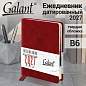 Ежедневник датированный 2027, B6, 125х173 мм, GALANT "Vivid", под кожу, красный, 117861 (арт. 117861)