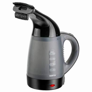 Отпариватель ручной CENTEK CT-2381 с функцией чайника, 600 Вт, пар 15 г/мин, резервуар 0,4 л, 1 режим, черный (арт. 457585)
