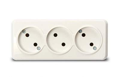 Smartbuy Юпитер роз. ОУ 3 мест. бел. (пласт. осн.) 10A SBE-03w-10-S3-N (арт. 653134)