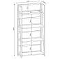 Стеллаж на металлокаркасе BRABIX "LOFT SH-001", 600х300х1250 мм, складной, цвет дуб антик, 641229 (арт. 641229)