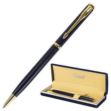 Ручка подарочная шариковая GALANT "Arrow Gold Blue", корпус темно-синий, золотистые детали, пишущий узел 0,7 мм, синяя, 140653 (арт. 140653)