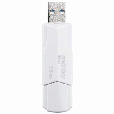 Флеш-диск 16 GB SMARTBUY Clue USB 2.0, белый, SB16GBCLU-W (арт. 513785)