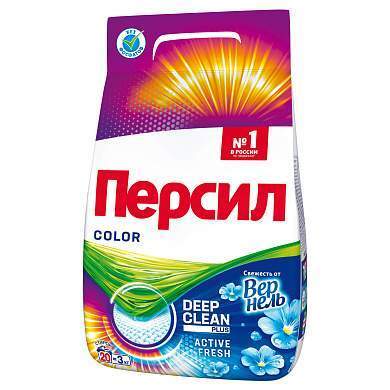 Порошок для машинной стирки Персил Color "Свежесть от Вернель", для цветного белья, 3кг (арт. 308594)