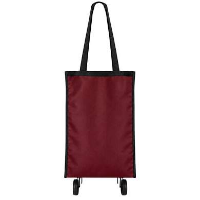 Сумка хозяйственная на колесах складная 50x32x15 см, 24 л, до 15 кг, Оксфорд 600D, бордовая, ЛЮБАША, 701401 (арт. 701401)