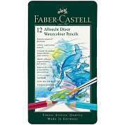 Карандаши акварельные художественные Faber-Castell "Albrecht Dürer", 12цв., метал. коробка (арт. 285904)