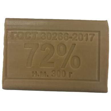 Мыло хозяйственное 72% 300 г (Меридиан), без упаковки, МИНПРОМТОРГ (арт. 702587)