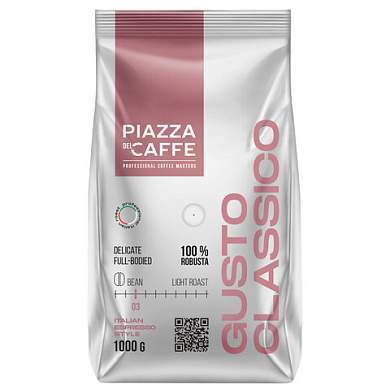 Кофе в зернах PIAZZA DEL CAFFE "Gusto Classico" 1 кг, 1774-06 (арт. 622758)