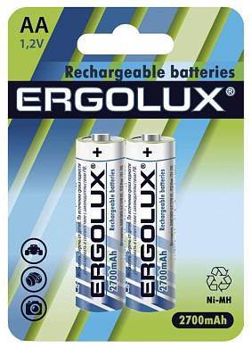 Аккумулятор Ergolux R6 2700mAh Ni-Mh BL2 (арт. 584831)
