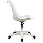 Кресло стул BRABIX "Eames MG-310 PL", пластик белый, экокожа белая, 532926 (арт. 532926)