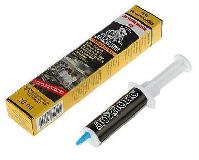 От тараканов гель 20мл (шприц) коробка Дохлокс Мгновенный Яд (фипронил) (арт. 680210)