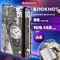 Блокнот с резинкой в клетку 96 л., МАЛЫЙ ФОРМАТ А6 (109х148 мм), твердая обложка, BRAUBERG, "Часы", 113737 (арт. 113737)