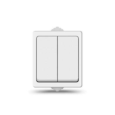 UNIVersal Аллегро выкл. ОУ 2 кл. бел. (пласт. осн., п/герм., IP54) 5563491 (арт. 382117)