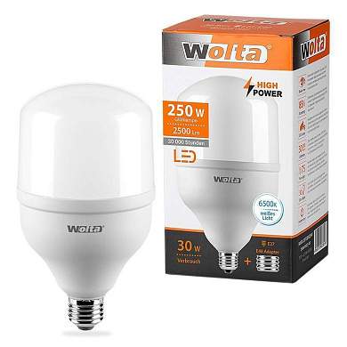 Wolta лампа светодиодн. высокомощн. HP E27/E40 30W(2500Lm) 6500K 6K 168x100 25WHP30E27/40 (арт. 686696)