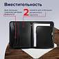 Папка на молнии пластиковая BRAUBERG, А4, 350х282х33 мм, 2 отделения, 4 кармана, бизнес-класс, черная, 225166 (арт. 225166)