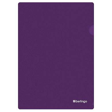 Папка-уголок Berlingo "Soft Touch", А4, 200мкм, софт-тач, фиолетовая (арт. 369448)