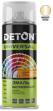 Эмаль Аэрозоль 520Мл Акрил Быстросохн. Золото Яркое Арт.Dtn-A07267 Deton Universal (арт. 717329)
