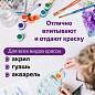 Кисти ЮНЛАНДИЯ, набор 5 шт. (СИНТЕТИКА: круглая № 4; плоские № 2, 7, 12; овальная № 2), блистер с европодвесом, 200889 (арт. 200889)