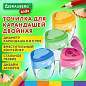 Точилка BRAUBERG KIDS "MAXI", 2 отверстия, с большим контейнером, трехгранный корпус, цвета ассорти, 271945 (арт. 271945)