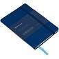 Записная книжка А6 80л. ЛАЙТ, кожзам, Greenwich Line "Classic. Blue", с резинкой, фактурное тиснение, блок в клетку (арт. 370584)