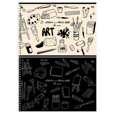 Альбом для рисования 24л., А4, на гребне BG "Mono-art" (арт. 378699)