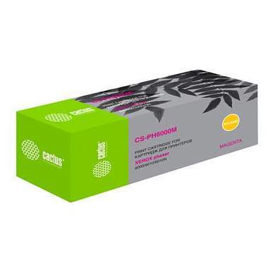 Картридж лазерный CACTUS (CS-PH6000M) для XEROX Phaser 6000/6010N, пурпурный, ресурс 1000 стр. (арт. 362585)