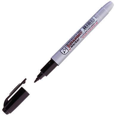 Маркер перманентный Crown "Multi Marker Super Slim" черный, пулевидный, 1мм (арт. 207905)