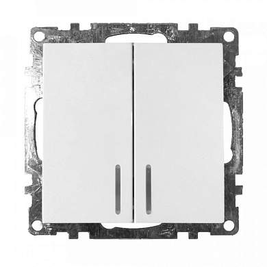 Stekker Катрин мех. выкл. СУ 2кл. 10А инд. белый GLS10-7102-01 39301 (арт. 814352)