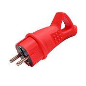 UNIVersal вилка угловая с кольцом каучук (красный) 2Р+РЕ 1х16А 220-240V IP44 3071 (РФ) (арт. 852520)